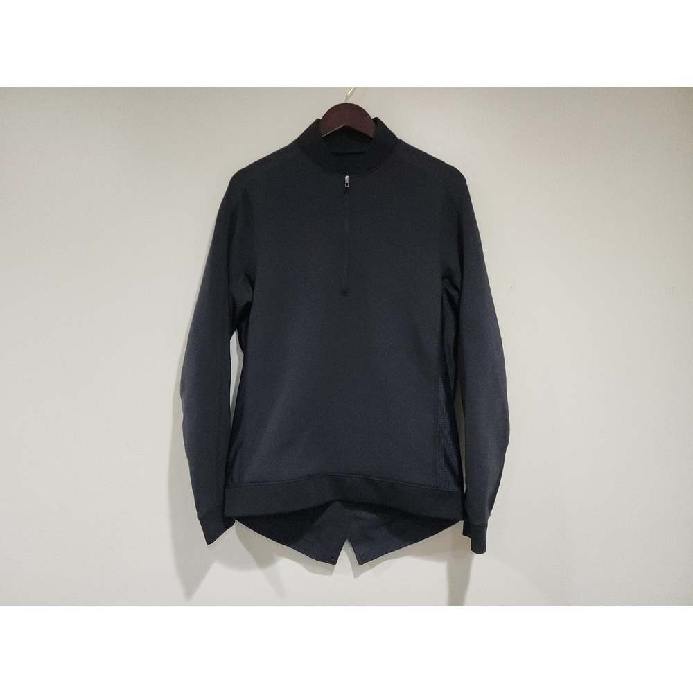 Lululemon Trail Lite Half Zip Track Jacket Mens Black Sweat Wicking Athleisure